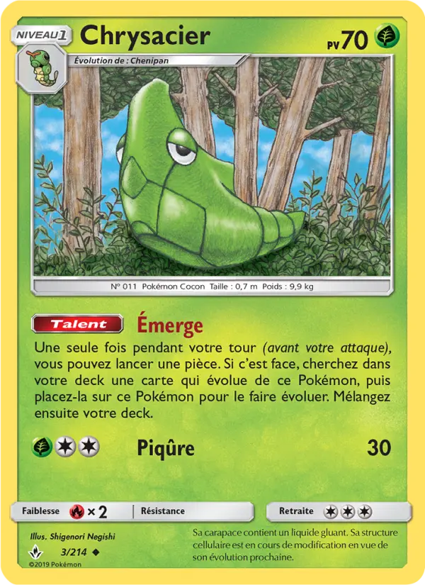 Chrysacier – carte Pokémon TCG Peu Commune n°3