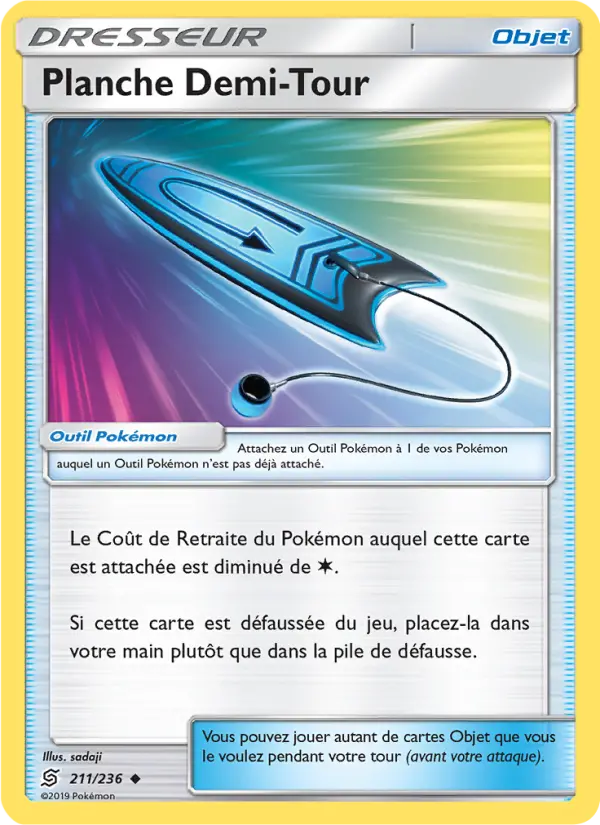 Planche Demi-Tour – carte Pokémon TCG Peu Commune n°211