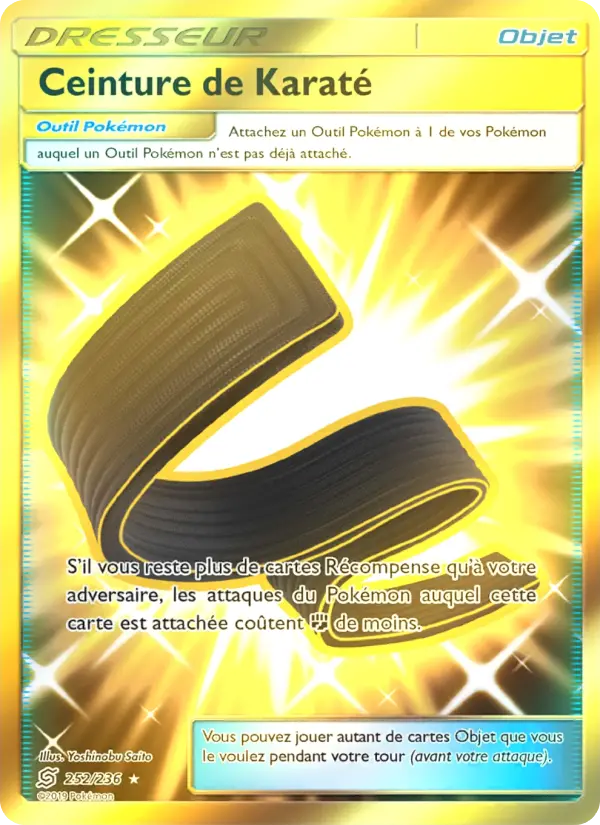 Ceinture de Karaté – carte Pokémon TCG Magnifique rare n°252