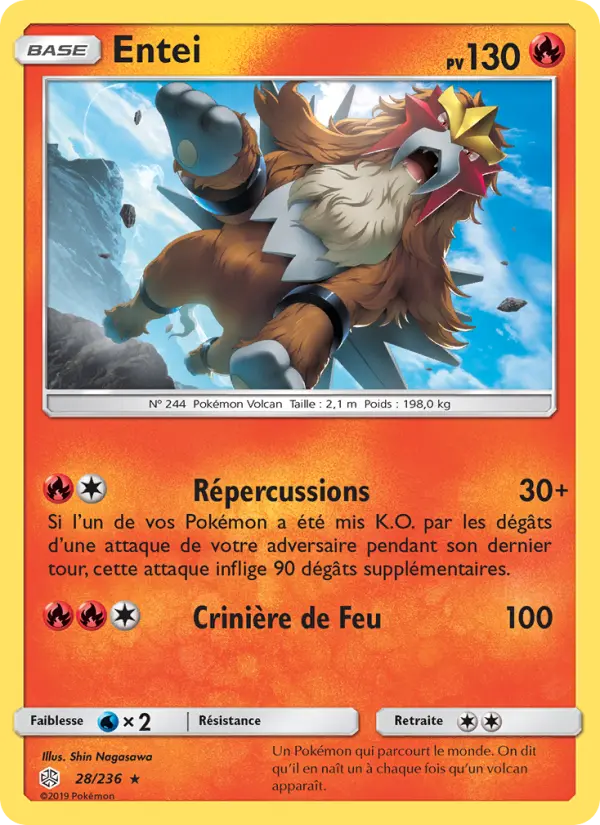 Entei – carte Pokémon TCG Rare n°28
