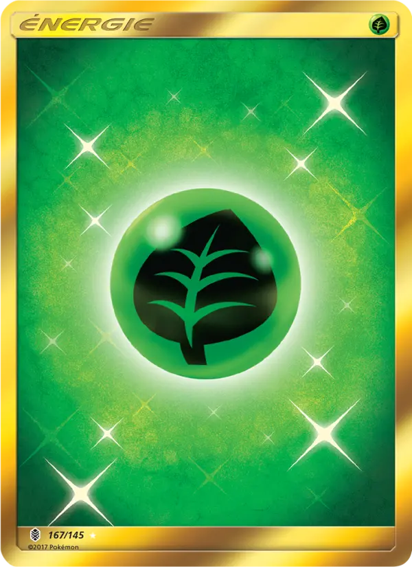 Énergie Plante – carte Pokémon TCG Magnifique rare n°167