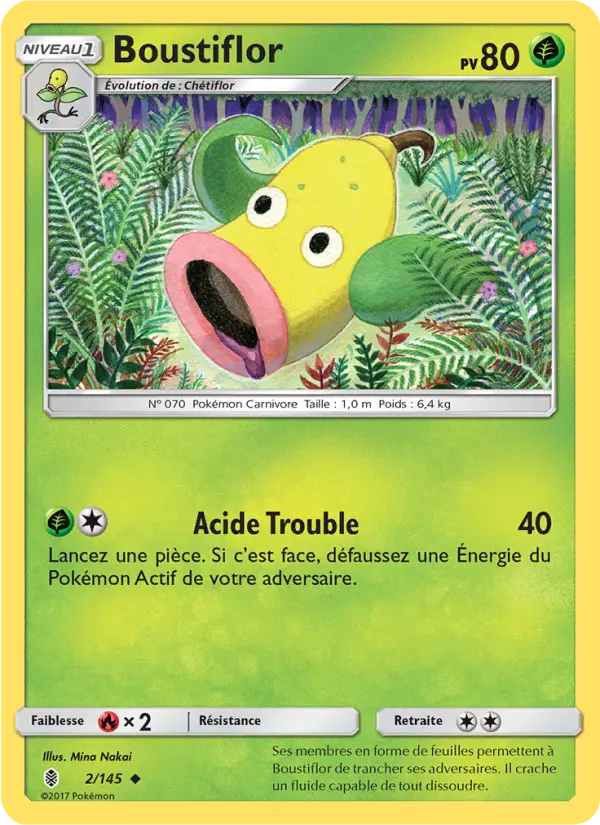 Boustiflor – carte Pokémon TCG Peu Commune n°2