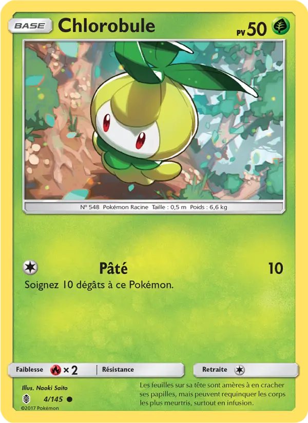 Chlorobule – carte Pokémon TCG Commune n°4
