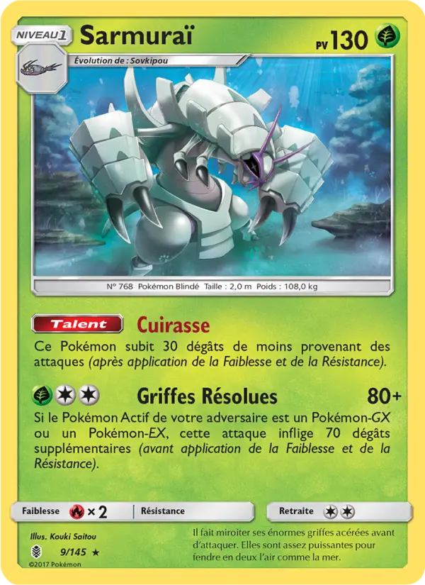 Sarmuraï – carte Pokémon TCG Rare n°9