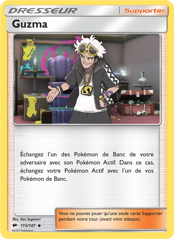 Guzma – carte Pokémon TCG Peu Commune n°115