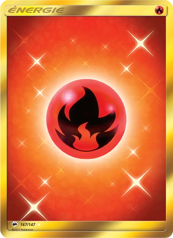 Énergie Feu – carte Pokémon TCG Magnifique rare n°167