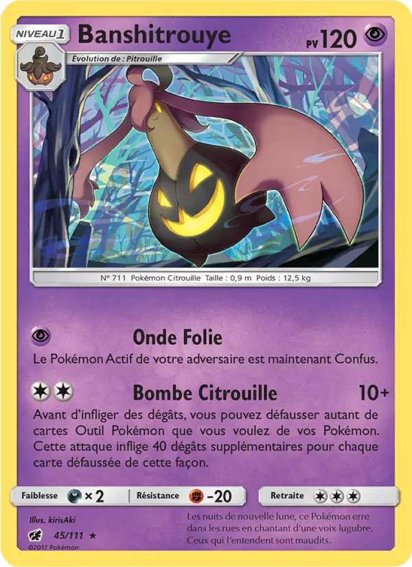 Banshitrouye – carte Pokémon TCG Rare n°45