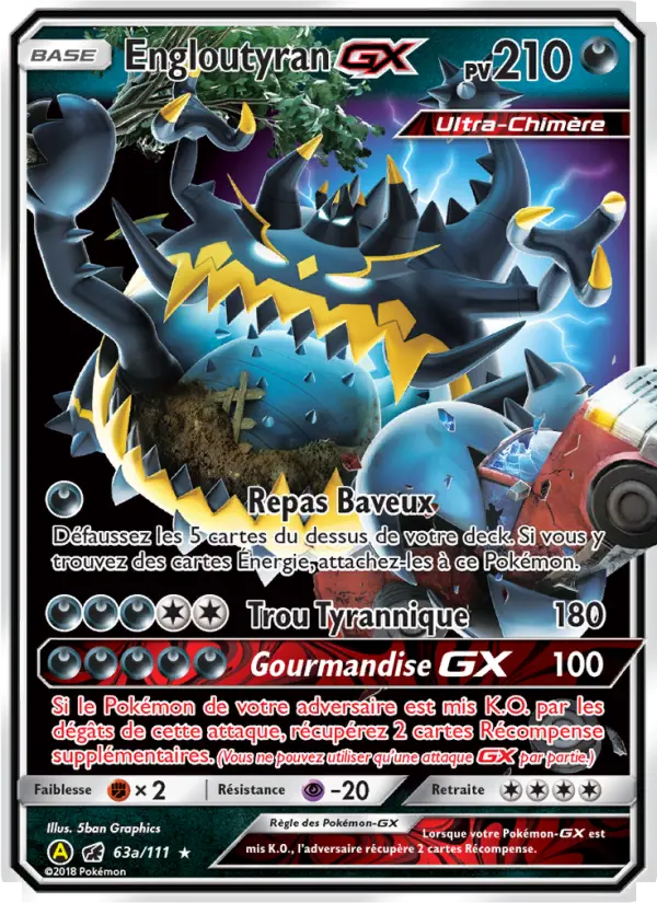 Engloutyran-GX – carte Pokémon TCG Rare n°63a