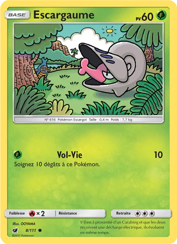 Escargaume – carte Pokémon TCG Commune n°8