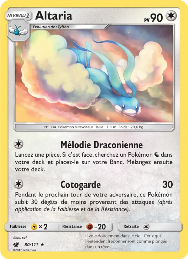 Altaria – carte Pokémon TCG Rare n°80