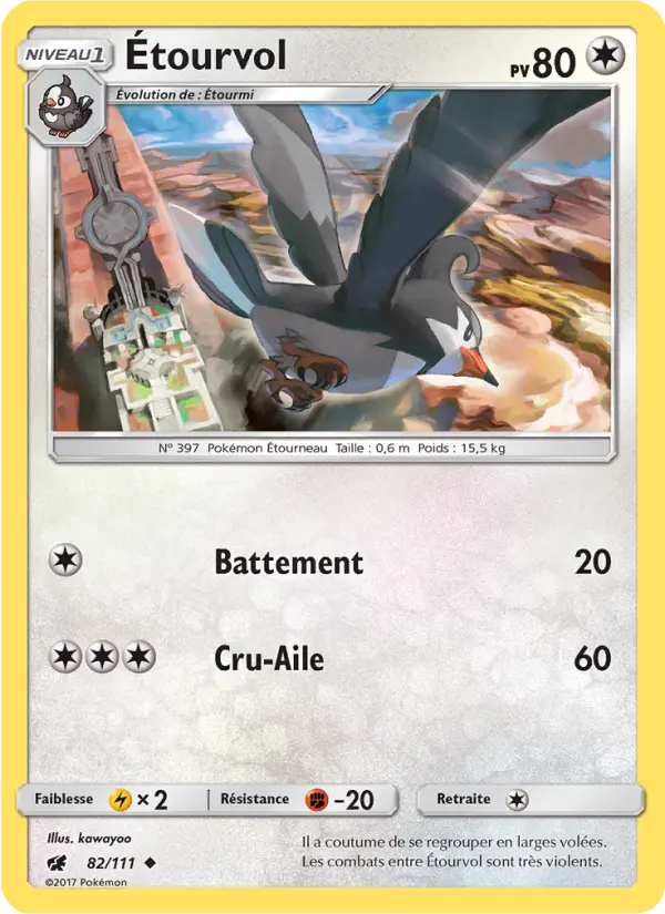 Étourvol – carte Pokémon TCG Peu Commune n°82