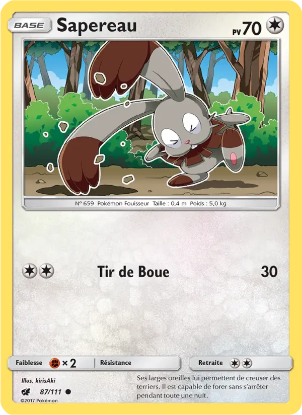 Sapereau – carte Pokémon TCG Commune n°87