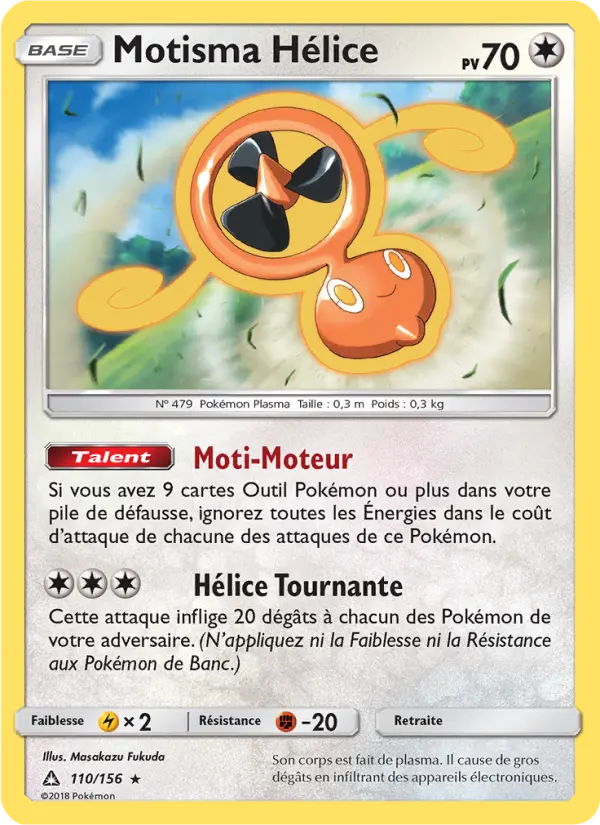 Motisma Hélice – carte Pokémon TCG Rare n°110