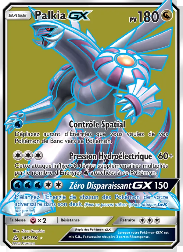 Palkia GX – carte Pokémon TCG Ultra Rare n°147
