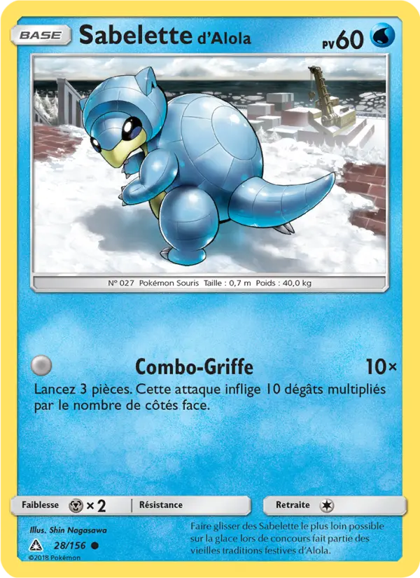 Sabelette d’Alola – carte Pokémon TCG Commune n°28