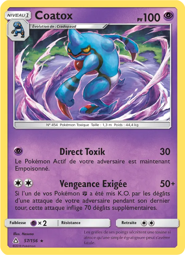 Coatox – carte Pokémon TCG Rare n°57
