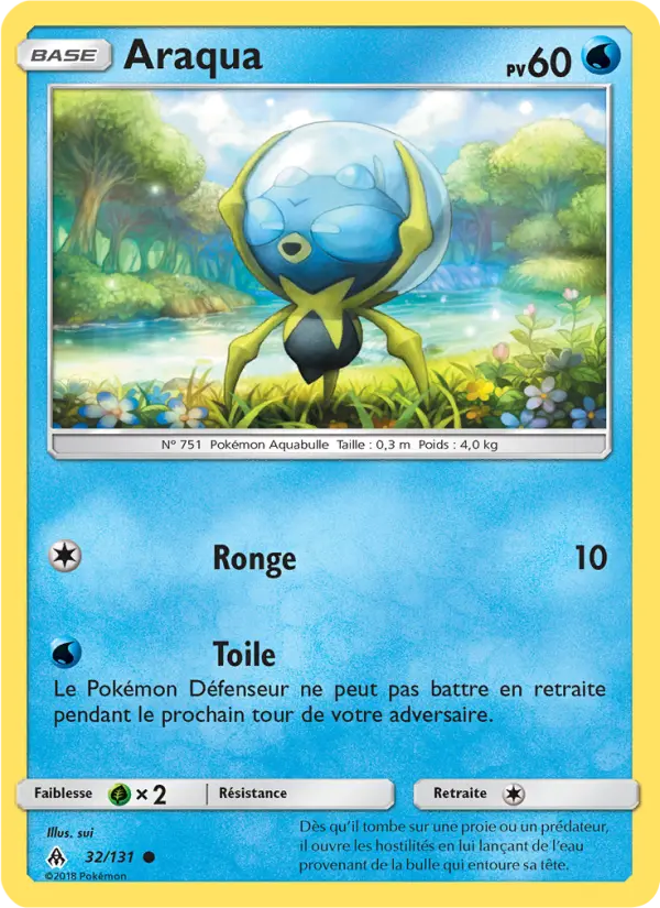 Araqua – carte Pokémon TCG Commune n°32