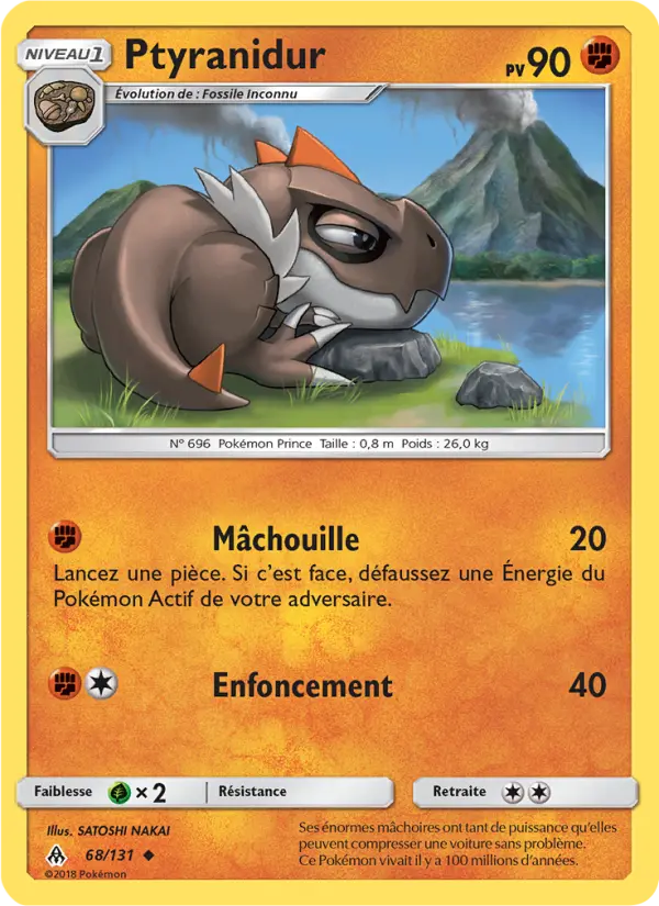 Ptyranidur – carte Pokémon TCG Peu Commune n°68