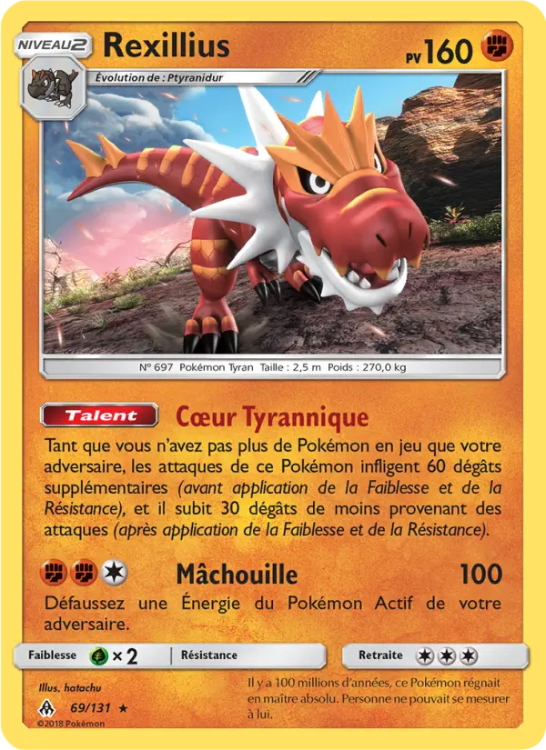 Rexillius – carte Pokémon TCG Rare n°69