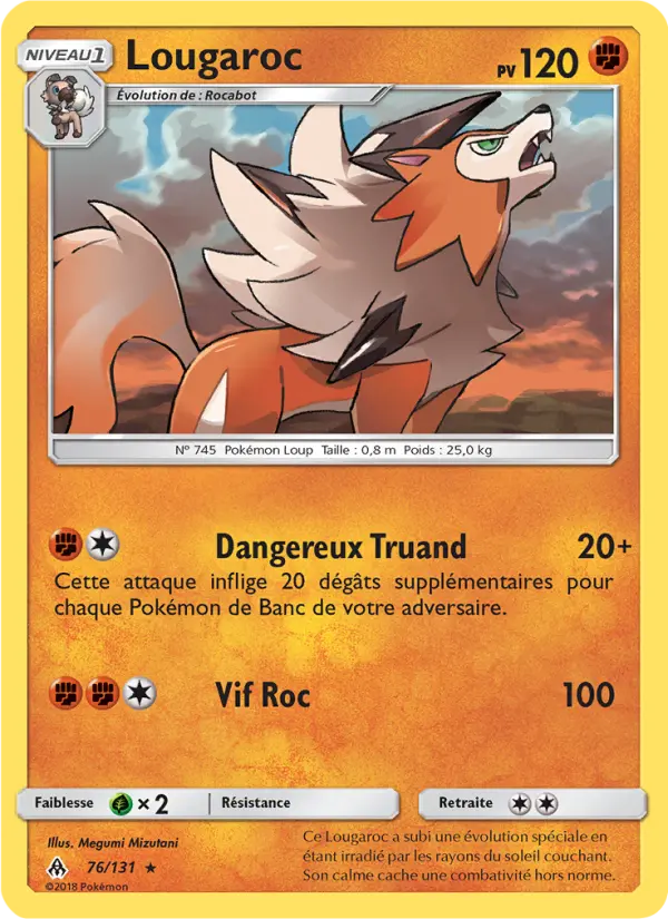 Lougaroc – carte Pokémon TCG Rare n°76