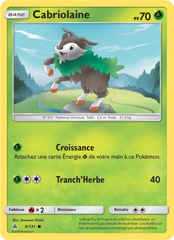 Cabriolaine – carte Pokémon TCG Commune n°9