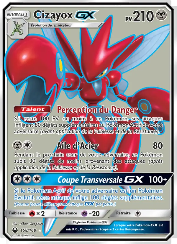 Cizayox GX – carte Pokémon TCG Ultra Rare n°158