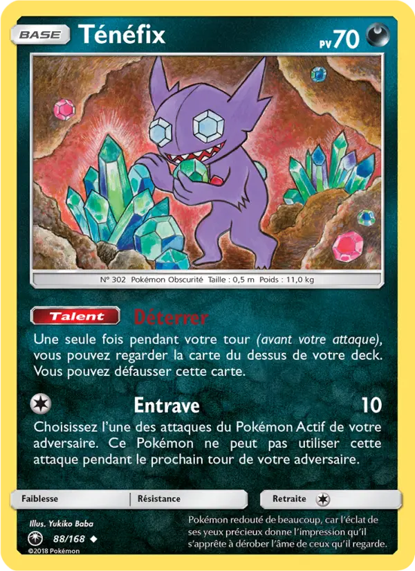 Ténéfix – carte Pokémon TCG Peu Commune n°88
