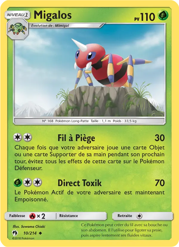 Migalos – carte Pokémon TCG Peu Commune n°10