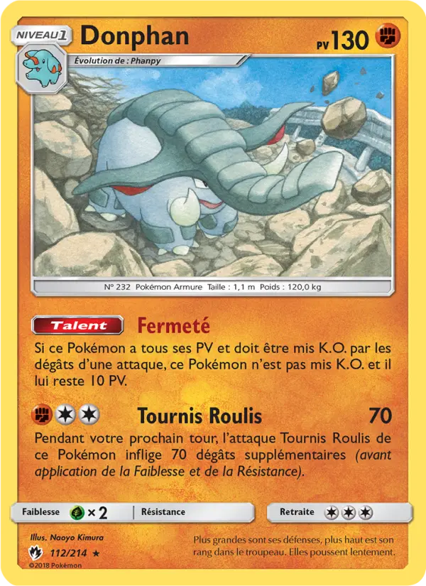 Donphan – carte Pokémon TCG Rare n°112