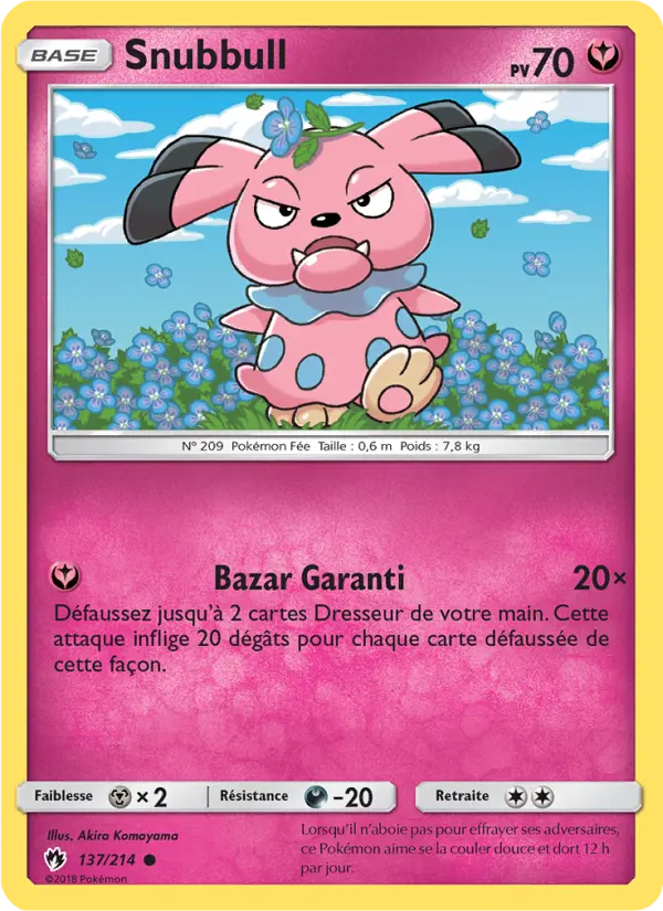 Snubbull – carte Pokémon TCG Commune n°137