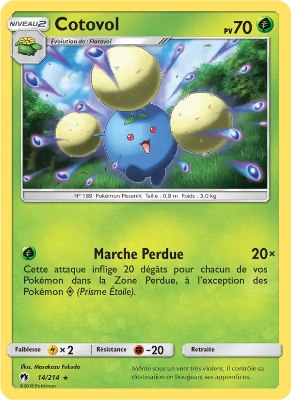 Cotovol – carte Pokémon TCG Rare n°14