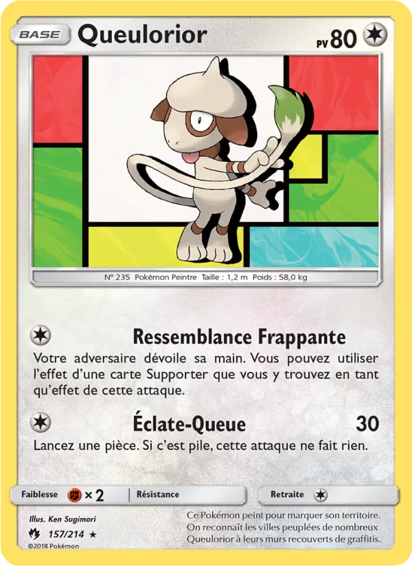 Queulorior – carte Pokémon TCG Rare n°157