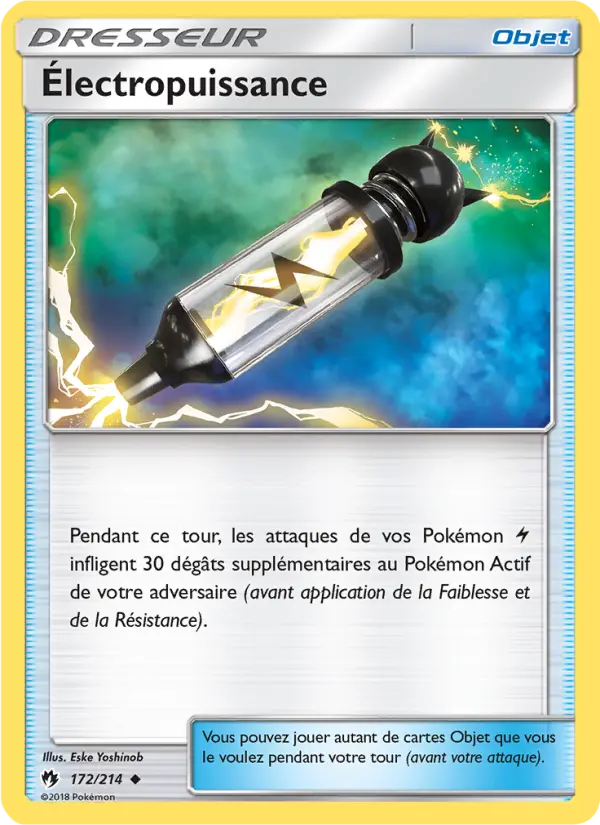 Électropuissance – carte Pokémon TCG Peu Commune n°172