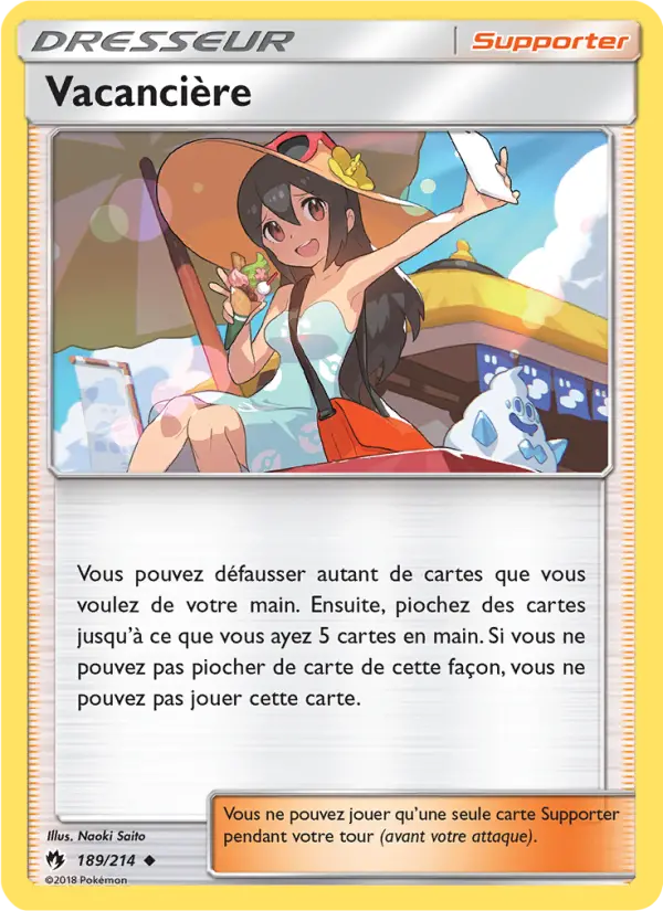 Vacancière – carte Pokémon TCG Peu Commune n°189