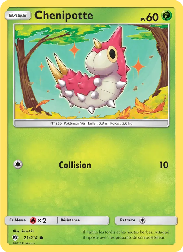 Chenipotte – carte Pokémon TCG Commune n°23