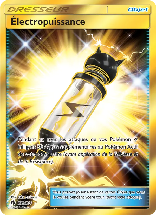 Électropuissance – carte Pokémon TCG Magnifique rare n°232
