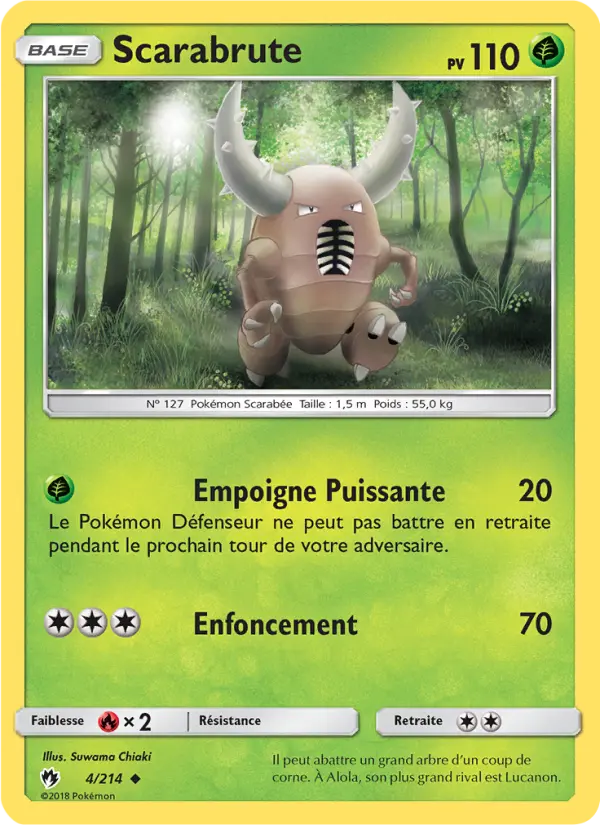 Scarabrute – carte Pokémon TCG Peu Commune n°4