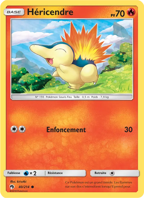 Héricendre – carte Pokémon TCG Commune n°40