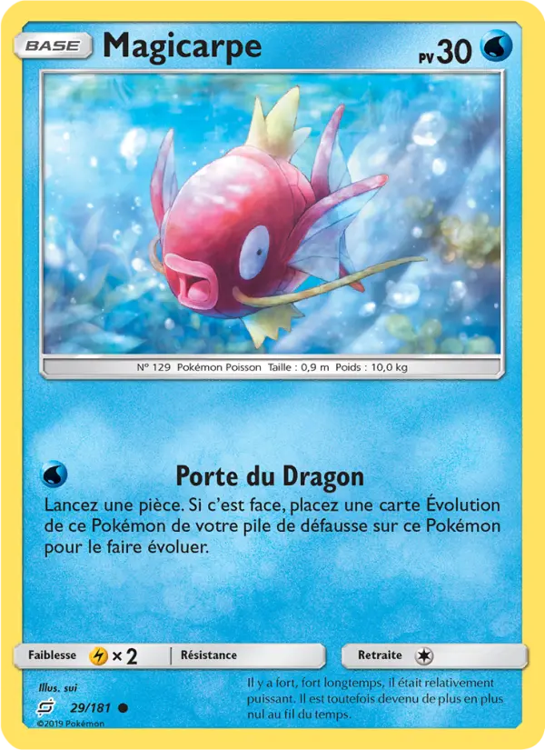Magicarpe – carte Pokémon TCG Commune n°29