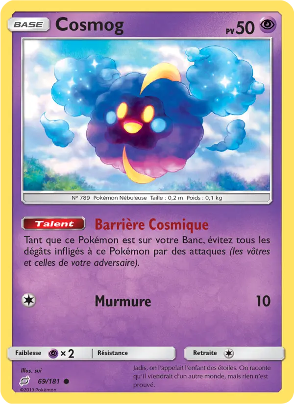 Cosmog – carte Pokémon TCG Commune n°69