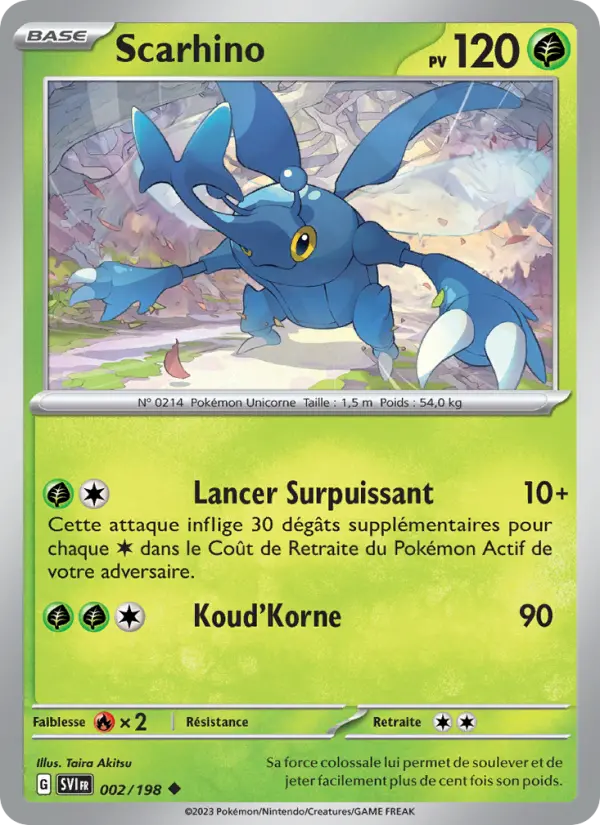 Scarhino – carte Pokémon TCG Peu Commune n°002