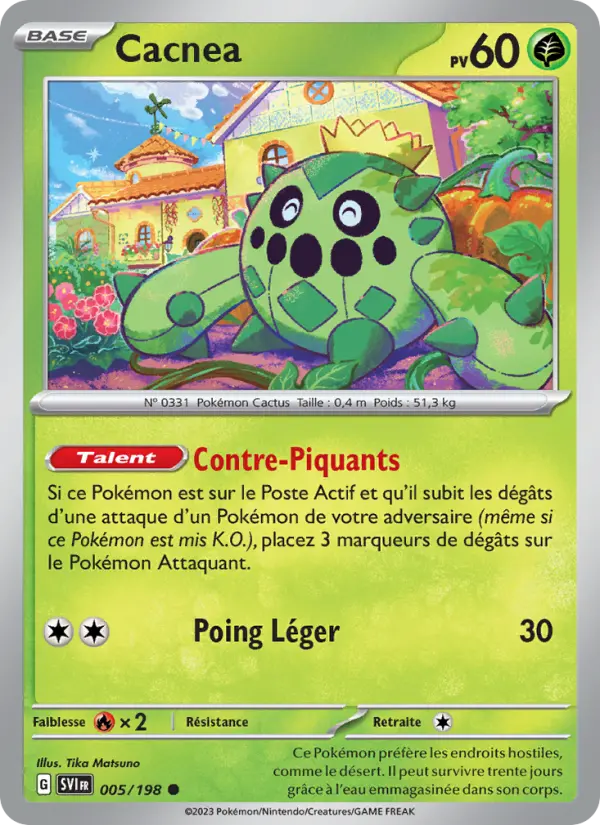 Cacnea – carte Pokémon TCG Commune n°005