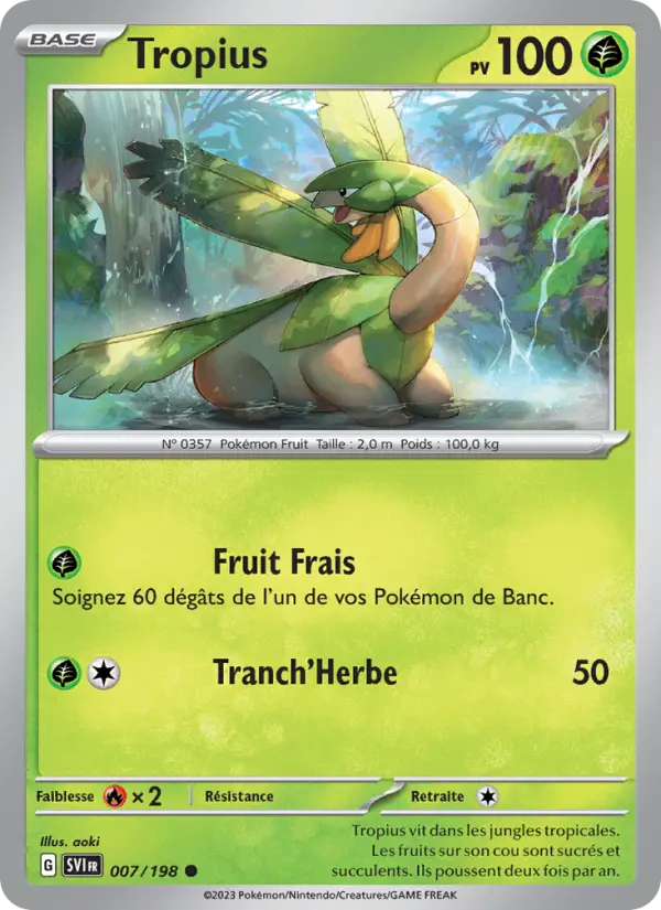 Tropius – carte Pokémon TCG Commune n°007