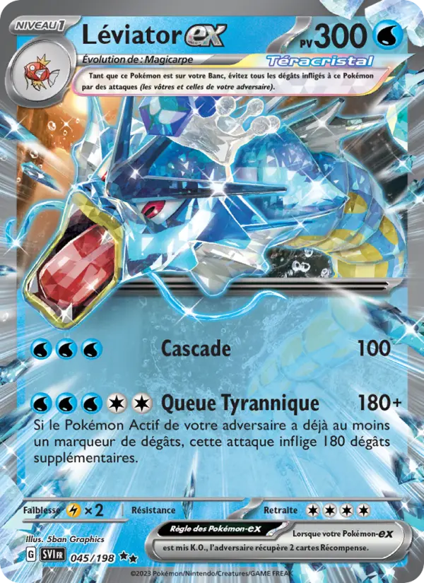 Léviator-ex – carte Pokémon TCG Double rare n°045