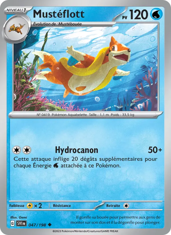Mustéflott – carte Pokémon TCG Peu Commune n°047