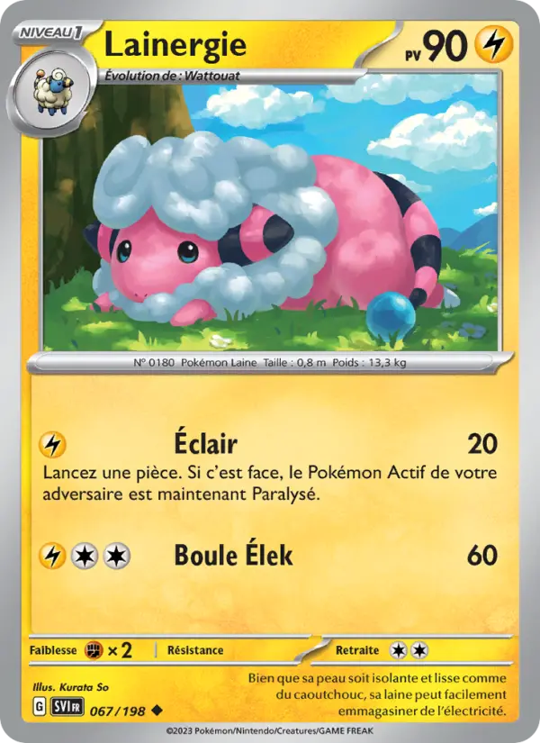 Lainergie – carte Pokémon TCG Peu Commune n°067