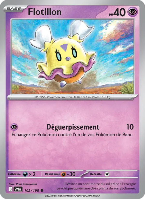 Flotillon – carte Pokémon TCG Commune n°102