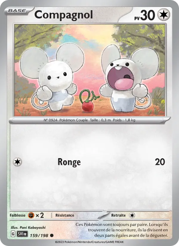 Compagnol – carte Pokémon TCG Commune n°159