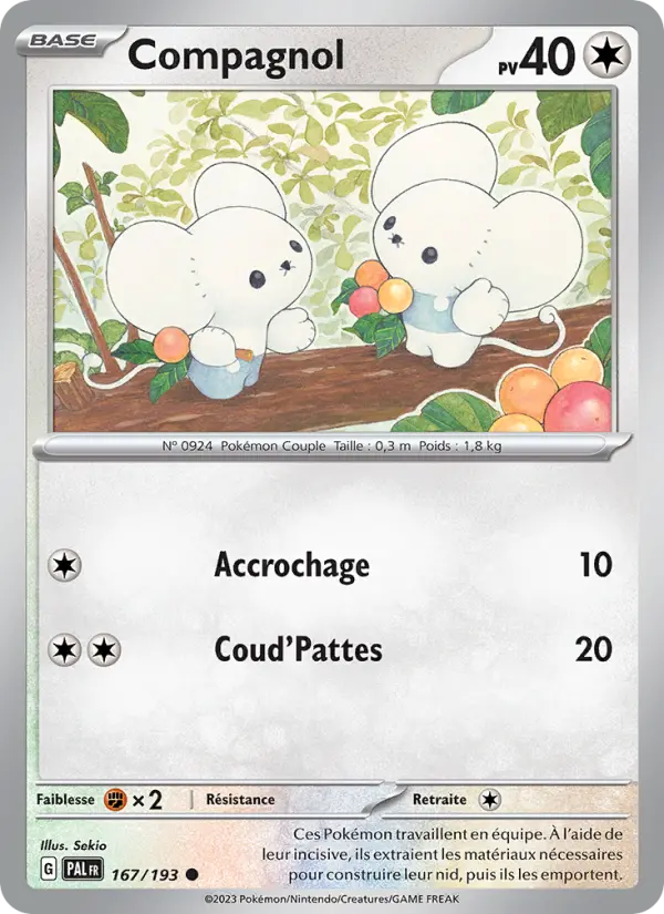 Compagnol – carte Pokémon TCG Commune n°167
