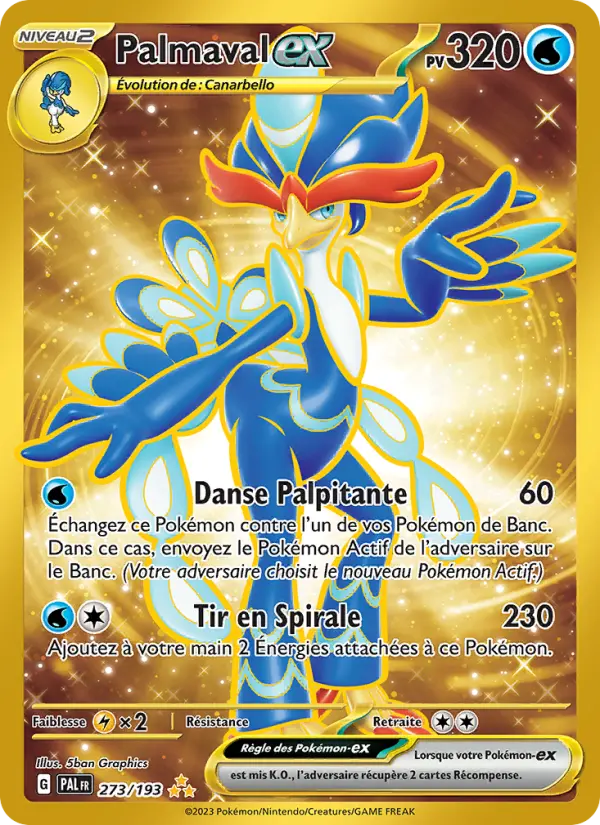Palmaval-ex – carte Pokémon TCG Hyper rare n°273